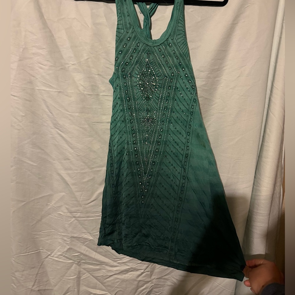 Embellished Miss Me tank top